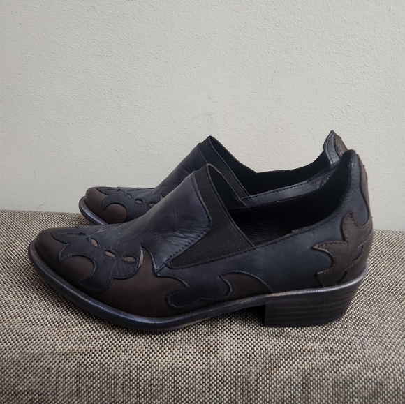 Free People Wing Cap Monterey Western Booties Blue and Brown. Sz 36. - Picture 4 of 8